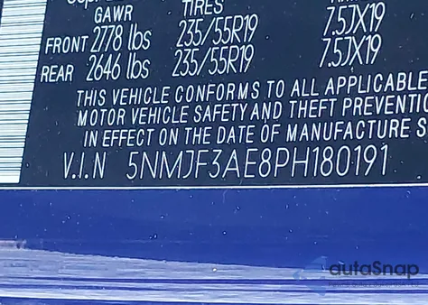 2023 Hyundai Tucson Sel from USA, damaged, VIN 5NMJF3AE8PH180191